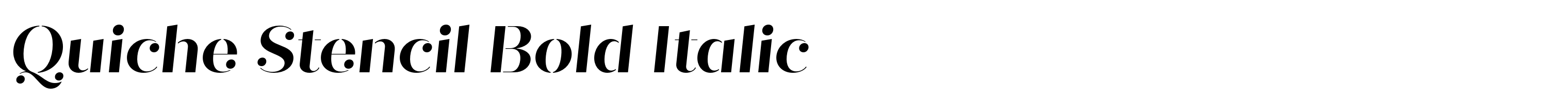 Quiche Stencil Bold Italic